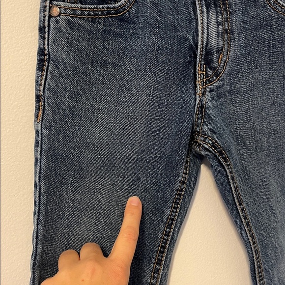 TOUGHSKINS 4T Relaxed Fit Straight Jeans Medium Wash Denim Adjustable Waist - Picture 4 of 8